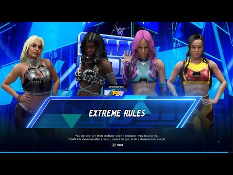 WWE 2K24 AWA Friday night smackdown: Cara vs Demi vs Gabriella vs Caitlin