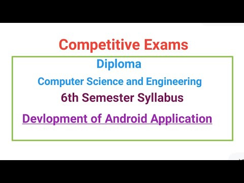 Devlopment of Android Application Syllabus (6th Semester) CSE