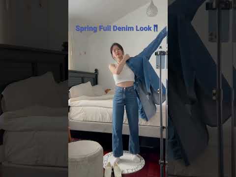 How I wear full denim outfit! 👖follow me for more inspo💕