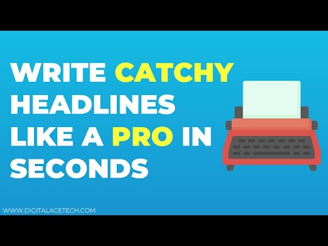 How to write catchy headlines like a pro in seconds | Digital Marketing | Copywrting