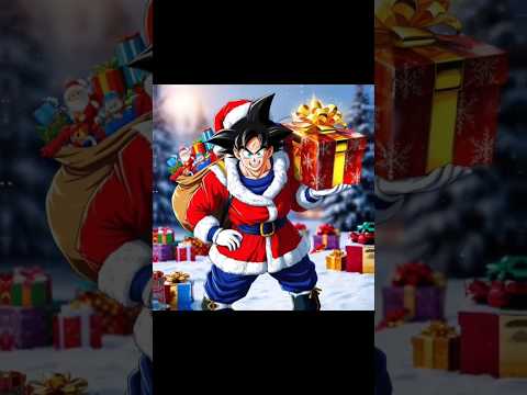 Goku as Santa #shorts #christmas #goku #trending #ai #edit