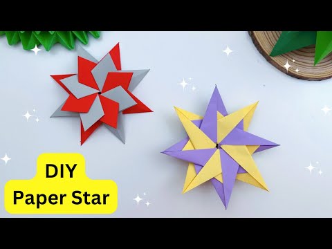 DIY PAPER STAR/ Paper Craft /Origami Star DIY / Star Craft / Star Making For Christmas Decoration