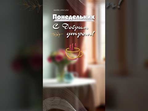 С добрым утром понедельника! #открытки #доброеутро #понедельник