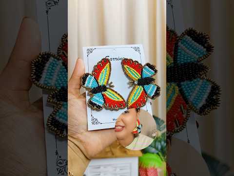 Meesho viral beads earrings #shorts #viralvideo #unboxing