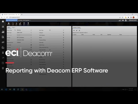 Reporting with Deacom ERP Software