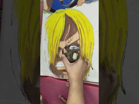 Sanji filling the gap. #handpainted #art #textileart #sanjionepiece