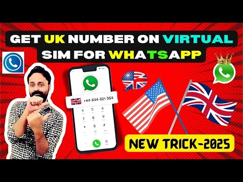 Get free UK number for Whatsapp on virtual sim | how to create unlimited Whatsapp number 2024Gus2024