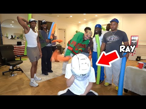 Chris Brown Plays Extreme Noodle Hitting Game with Kai Cenat & Ray!