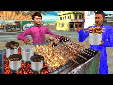 Dabbe Wala Chicken Kabab Village Style Chicken Kebab Cooking Street Food Hindi Kahani Moral Stories