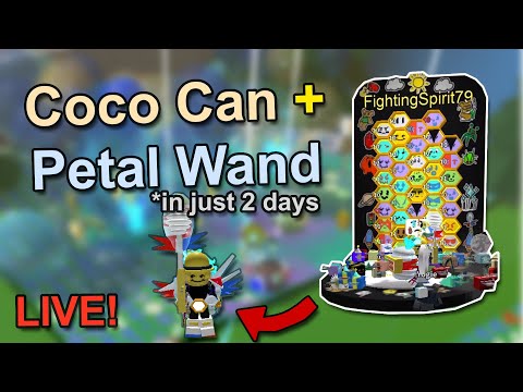 🔴COCO CANISTER AND PETAL WAND IN 2 DAYS! ($50 Bet) | Bee Swarm Simulator