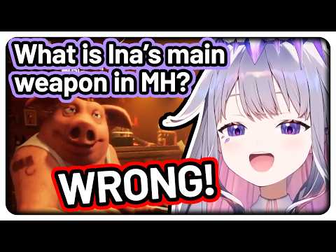 "What is Ina's main weapon in MH?" Biboo makes this Takodachi question his existence 【Hololive EN】