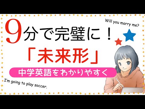 【中学英語】「未来形」を９分で完璧に。