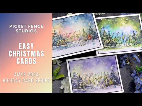 EASY Christmas Cards | AmyR 2024 Holiday Card Series #1