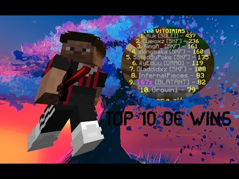 PEGANDO TOP 10 NO BEDWARS DO MUSH [vitórias]