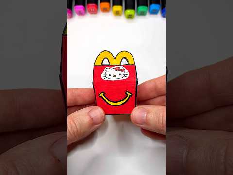 DIY Hello Kitty McDonald’s Happy Meal | Paper Craft Ideas #shorts #papercraft