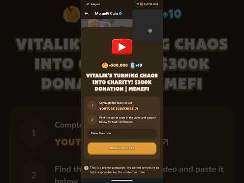 Vitalik’s Turning Chaos into Charity! $300K Donation | MemeFi New Video Code Today