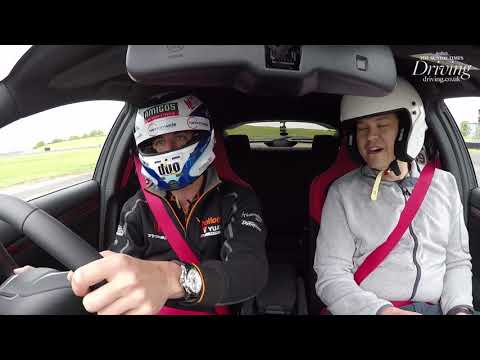 BTCC racer Dan Cammish interviewed while flat-out at Thruxton