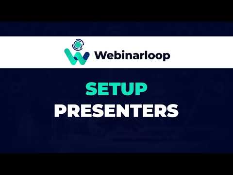 Webinarloop - Add presenter