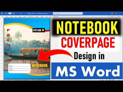 Notebook Coverpage Design | MS Word Notebook Cover design #msword