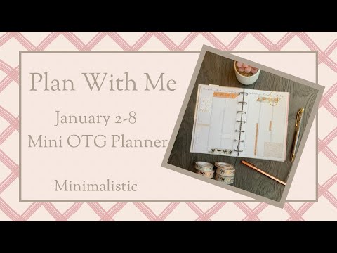 On the Go Planner | Minimalist Look | Mini Planner | January 2-8 #planwithme #planner