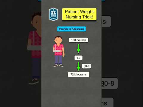 🔥 How to Convert Pounds to Kilograms in SECONDS [Nursing Trick]