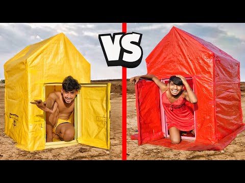 Overnight survival challenge in different colourful House