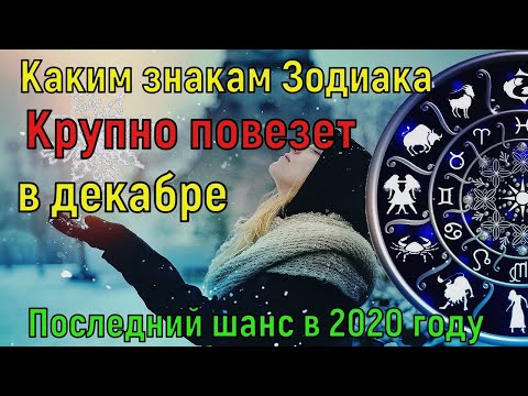 Гороскоп на декабрь 2020. Каким Знакам Зодиака крупно повезет в декабре. Астрология