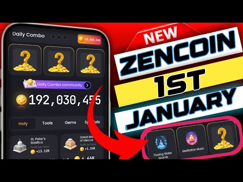 zen coin daily combo today 1 January | zen coin daily meditation today | zen coin combo #zencoin