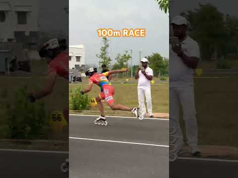 100m Race inline skating #skating #youtubeshorts #sports #speedskating #youtube