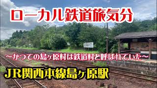 ローカル鉄道旅気分🚃JR関西本線島ヶ原駅/かつては鉄道村だった山間部の集落 #JR西日本  #キハ120 #ローカル線 #三重県 #気動車