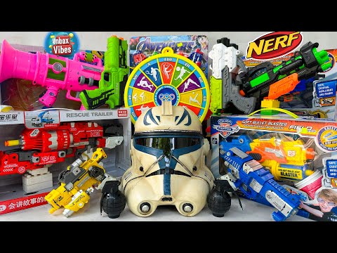 Satisfying with Unboxing Toys Nerf Guns, X Shot, MSR Sniper Rifle, HK416 Toys Collection ASMR