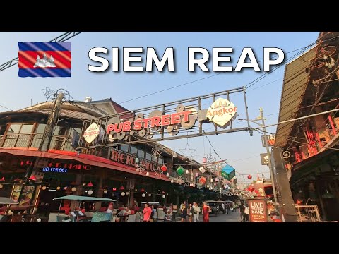 SIEM REAP CAMBODIA 🇰🇭 WALKING TOUR | PUB STREET, OLD MARKET