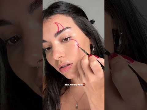 devil makeup hack👹 ib @lenkalul8326 tias.mua #halloweenmakeuplook #halloweenmakeup