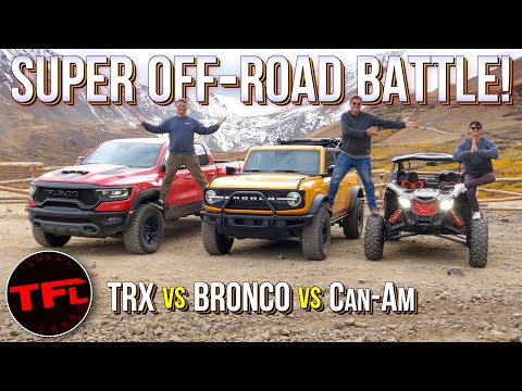 Ram TRX vs. Ford Bronco vs. Can-Am Maverick: One of These Is By Far the Most Fun & Capable!