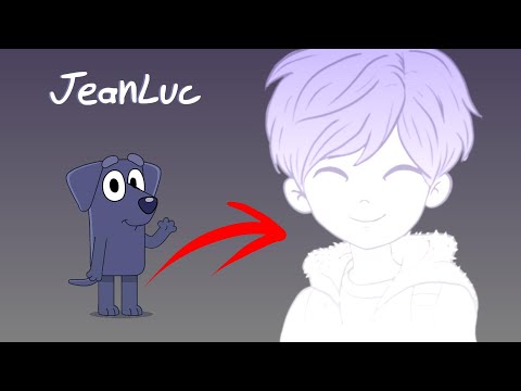 Jean-Luc in real life story drawing | Bluey @EasyLittleDrawings