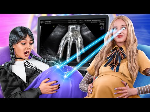 Pregnant Wednesday Addams vs Pregnant M3GAN! Funny Stories & More!