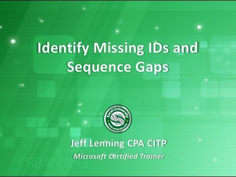 Identify Missing IDs and Sequence Gaps