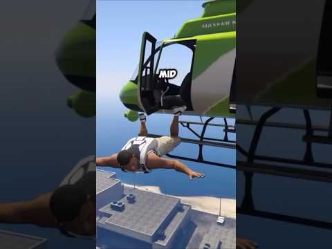 Falling from a helicopter in the middle air!! #shorts #gta #grandtheftauto #videogames #helicopter