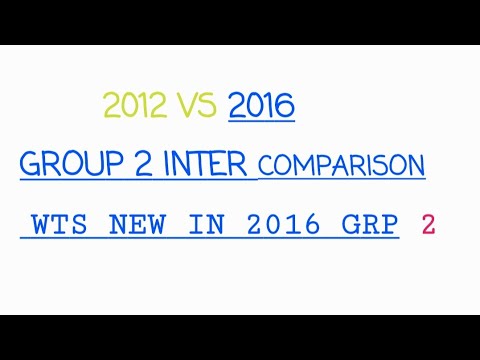 Whats different? Changes 2012 vs 2016 grp 2 INTER CMA