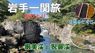 【岩手一関旅】女ひとり厳美渓と猊鼻渓観光－見て食べて体験して温泉宿へ－空飛ぶ団子/舟下り/1泊2日①【Genbikei and Geibikei】