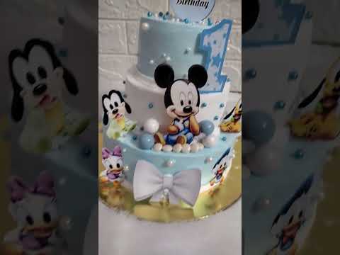 Mickey Mouse theme cake..... first birthday cake