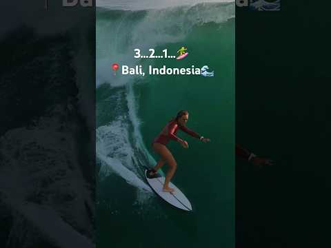 📍Surfing in Bali, Indonesia 🇮🇩🌊 #surfergirl #bali #baliindonesia #balisurfing #balisurf