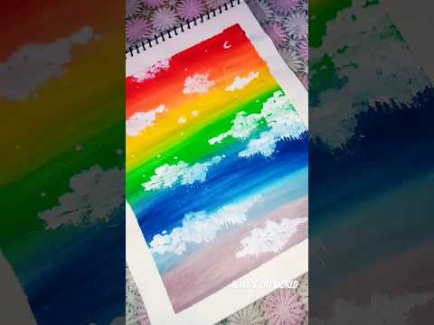 Easy & simple painting|Easy drawing|Rainbow Colors drawing #shorts #ytshorts #painting #easydrawing