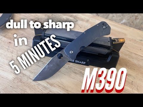 Sharpening my M390 Slysz Bowie Dull to Sharp in 5 minutes