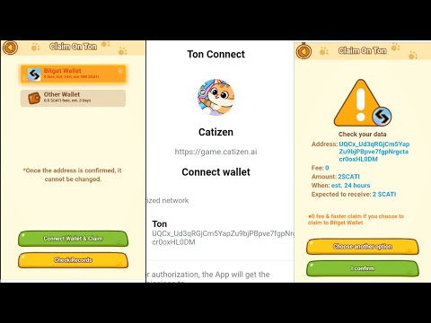 Catizen Airdrop Claim | Withdraw $CATI token to Tonkeeper and Bitget