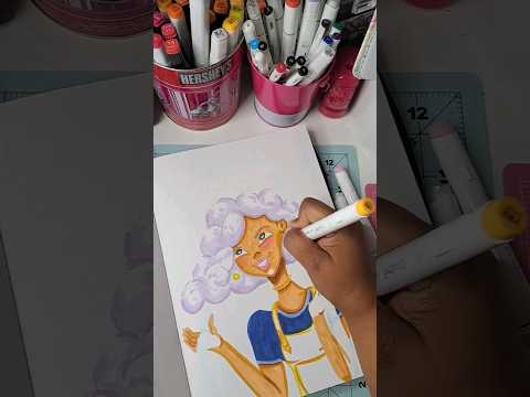 DTIYS CHALLENGE #artshorts #drawingvideo #asmrshorts #dtiyschallenge #ohuhuart #ohuhumarkers #cute