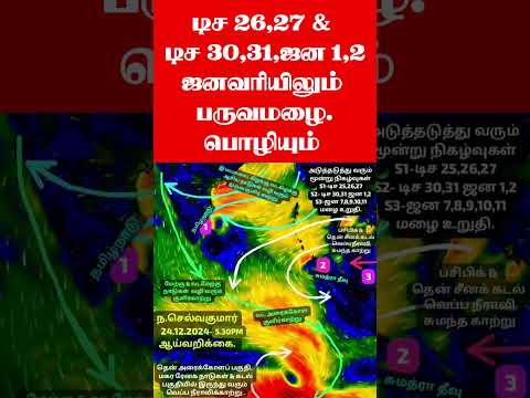 டிச 26,27 & டிச 30,31, ஜனவரியிலும் பருவமழை.பொழியும் பொறுமை.