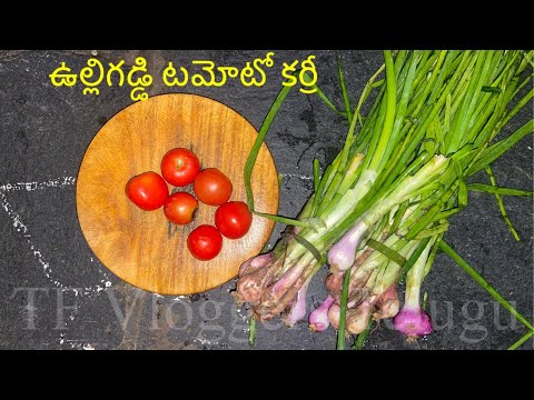 ఉల్లిగడ్డి టమాటో కూర | onion grass tomato curry in telugu #tfv #cooking