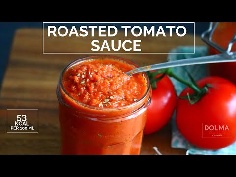 Roasted tomato sauce - Tomato sauce like Barilla  - Sauce for pizza, pasta - صلصة الطماطم المشوية