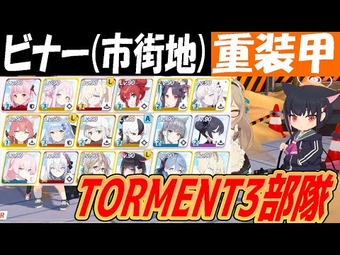 【ブルアカ】大決戦ビナー（市街地）重装甲TORMENT3部隊クリア解説38,840,804pt【ブルーアーカイブ】